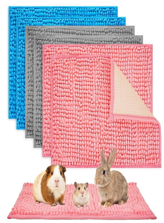 Tinsky 6 Pcs Guinea Pig Fleece Cage Liners, 16 x 24 Inch Guinea Pig Bedding Mats Reusable Guinea Pig Pee Training Pads Rabbit Mat Washable for Small Animal Sleeping - Image 1